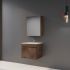 600MM Dark Oak MDF Bathroom Vanity 2 Doors Wall Hung Cabinet Only