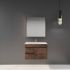 750MM Dark Oak MDF Bathroom Vanity Left Drawers Wall Hung Cabinet Only