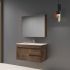 900MM Dark Oak MDF Bathroom Vanity Right Drawers Wall Hung Cabinet Only