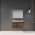 900MM Dark Oak MDF Bathroom Vanity Left Drawers Wall Hung Cabinet Only