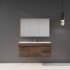 1200MM Dark Oak MDF Bathroom Vanity Right Drawers Wall Hung Cabinet Only
