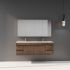 1500MM Dark Oak MDF Bathroom Vanity 4 Side Drawers 2 Middle Doors Wall Hung Cabinet Only