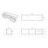 1500mm Slim Prime Oak Wall Hung Bathroom Vanity 2 Drawers Grooved MDF Cabinet Only