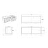 1200mm Slim Coastal Oak Wall Hung Bathroom Vanity Right Drawer Grooved MDF Cabinet Only
