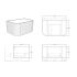 750mm Prime Oak Curved Edge and V-Grooved Wall Hung Bathroom Vanity MDF Cabinet Only