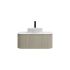 900mm Coastal Oak Curved Edge and V-Grooved Wall Hung Bathroom Vanity MDF Cabinet Only
