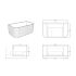 900mm Bottega Oak Wall Hung Bathroom Vanity with Curved Edge and V-Grooved Design MDF Cabinet Only
