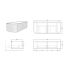 1200mm Bottega Oak Wall Hung Bathroom Vanity with Curved Edge and V-Grooved Design MDF Cabinet Only