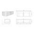 1500mm Bottega Oak Wall Hung Bathroom Vanity with Curved Edge and V-Grooved Design MDF Cabinet Only