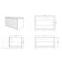 750mm Bottega Oak Wall Hung Bathroom Vanity 1 Door Grooved MDF Cabinet Only