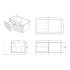 900mm Bottega Oak Wall Hung Bathroom Vanity Left Drawer Grooved MDF Cabinet Only