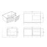 900mm Bottega Oak Wall Hung Bathroom Vanity Right Drawer Grooved MDF Cabinet Only