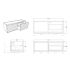 1200mm Bottega Oak Wall Hung Bathroom Vanity Right Drawer Grooved MDF Cabinet Only