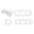 1500mm Bottega Oak Wall Hung Bathroom Vanity 2 Drawers Grooved MDF Cabinet Only