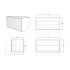 750mm Slim Bottega Oak Wall Hung Bathroom Vanity 1 Door Grooved MDF Cabinet Only
