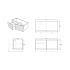 900mm Slim Bottega Oak Wall Hung Bathroom Vanity Left Drawer Grooved MDF Cabinet Only