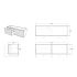 1200mm Slim Bottega Oak Wall Hung Bathroom Vanity Left Drawer Grooved MDF Cabinet Only