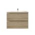 750mm Wall Hung Bathroom Vanity White Oak Wood Grain 2 PAC Coating MDF Board