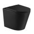 Berlin99 Matte Black Wall Faced Pan with Slim UF Seat Cover Quiet Flushing Technology Floor Pan
