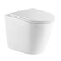 Berlin99 Matte White Wall Faced Pan with Slim UF Seat Cover Quiet Flushing Technology Floor Pan