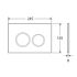 Access Plate - Round Button Black