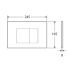 Access Plate - Square Button Black