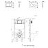 Rubine Concealed 80mm Cistern R&T In Wall Cistern for Wall Hung Pan Only