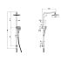 New Cora Round Multi-function Shower Set Matte Black, 250mm Plastic Shower Head
