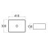 410x300x130mm Rectangle Gloss White Ceramic Above Counter Basin Non-overflow