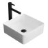 410x410x135mm Square Gloss White Ceramic Above Counter Basin Non-overflow