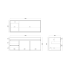 1200MM Dark Oak MDF Bathroom Vanity Left Drawers Wall Hung Cabinet Only