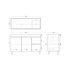 1200MM White Oak MDF Bathroom Vanity Right Drawers Free Standing Cabinet Only