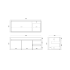 1200MM Dark Oak MDF Bathroom Vanity Right Drawers Wall Hung Cabinet Only