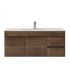 1200MM Dark Oak MDF Bathroom Vanity Right Drawers Wall Hung Cabinet Only