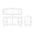 1500MM Dark Oak MDF Bathroom Vanity 4 Side Drawers 2 Middle Doors Free Standing Cabinet Only