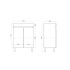 600MM Narrow Dark Oak MDF Bathroom Vanity 2 Doors Free Standing Cabinet Only
