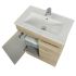 600MM Narrow White Oak MDF Bathroom Vanity 2 Doors Free Standing Cabinet Only