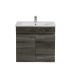 600MM Narrow Dark Grey MDF Bathroom Vanity 2 Doors Wall Hung Cabinet Only