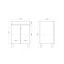 600MM Dark grey MDF Bathroom Vanity 2 Doors Free Standing Cabinet Only