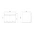 600MM Dark Oak MDF Bathroom Vanity 2 Doors Wall Hung Cabinet Only
