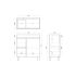 750MM Narrow White Oak MDF Bathroom Vanity Left Drawers Free Standing Cabinet Only