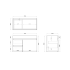 750MM Narrow Dark Oak MDF Bathroom Vanity Left Drawers Wall Hung Cabinet Only