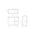 750MM Narrow White Oak MDF Bathroom Vanity Right Drawers Free Standing Cabinet Only