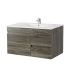 750MM Narrow Dark Grey MDF Bathroom Vanity Right Drawers Wall Hung Cabinet Only