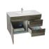 750MM Narrow Dark Grey MDF Bathroom Vanity Right Drawers Wall Hung Cabinet Only