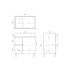 750MM Dark Oak MDF Bathroom Vanity Left Drawers Free Standing Cabinet Only