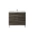 750MM Dark grey MDF Bathroom Vanity Right Drawers Free Standing Cabinet Only