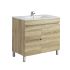750MM White Oak MDF Bathroom Vanity Right Drawers Free Standing Cabinet Only