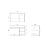 750MM White Oak MDF Bathroom Vanity Right Drawers Wall Hung Cabinet Only