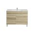 900MM White Oak MDF Bathroom Vanity Left Drawers Free Standing Cabinet Only